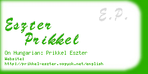 eszter prikkel business card